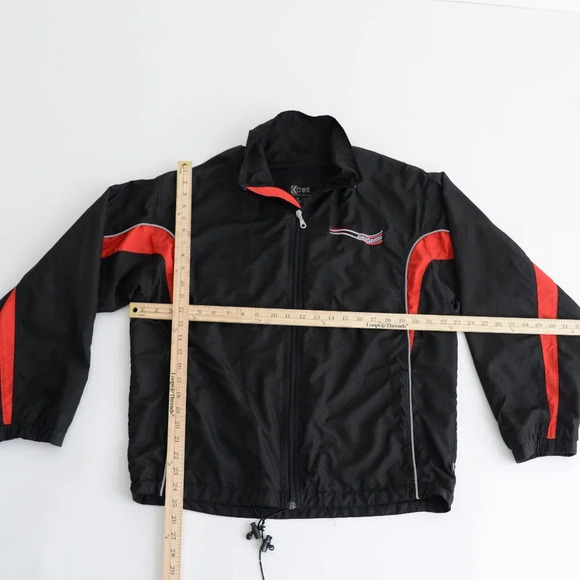 Vintage Kobe Sportswear Black &  Red Sarnia Rapids Zip Up Windbreaker Jacket S - Picture 4 of 12